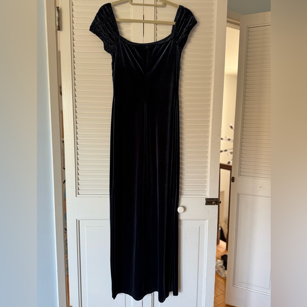 Blue Velvet Dress by Michel Stephen